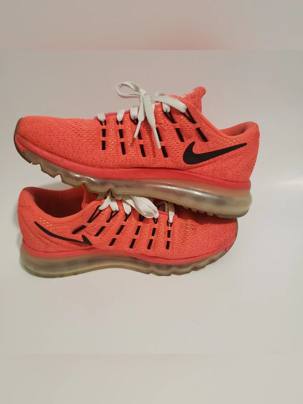 Nike Air Max 2016 GS Bright Crimson Black 807236-600 Size 6Y Running Shoes W 7.5